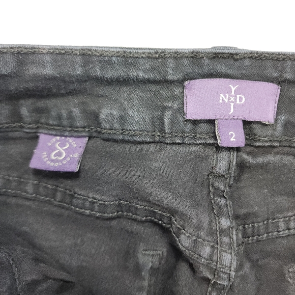 NYDJ Lift Tuck Straight Leg Jeans Mid Rise Slimming Gray Size 2 Long - Picture 3 of 13